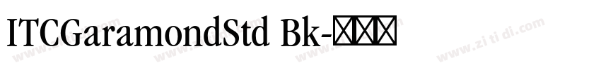 ITCGaramondStd Bk字体转换